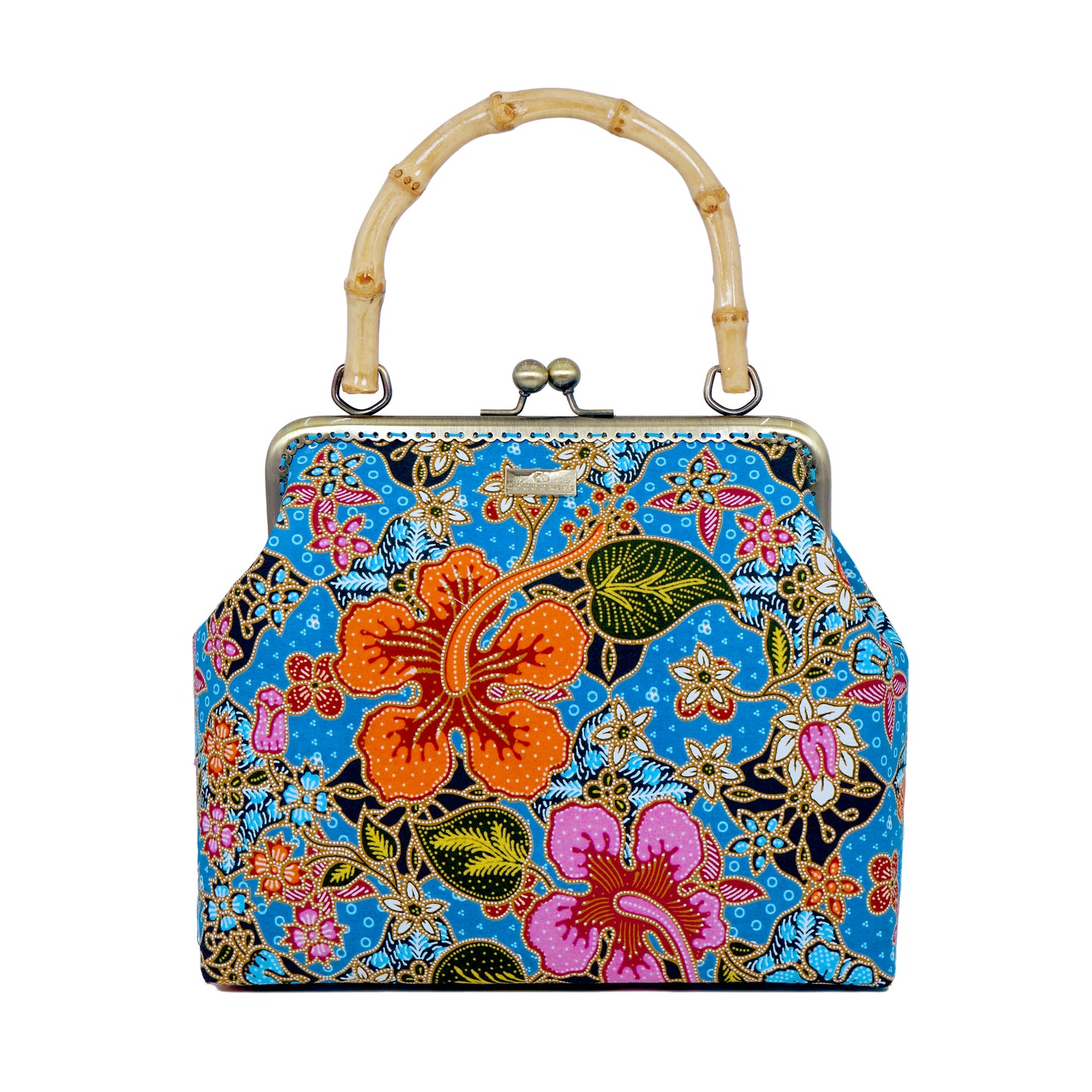 Bamboo Top Handle Bag- (BL)