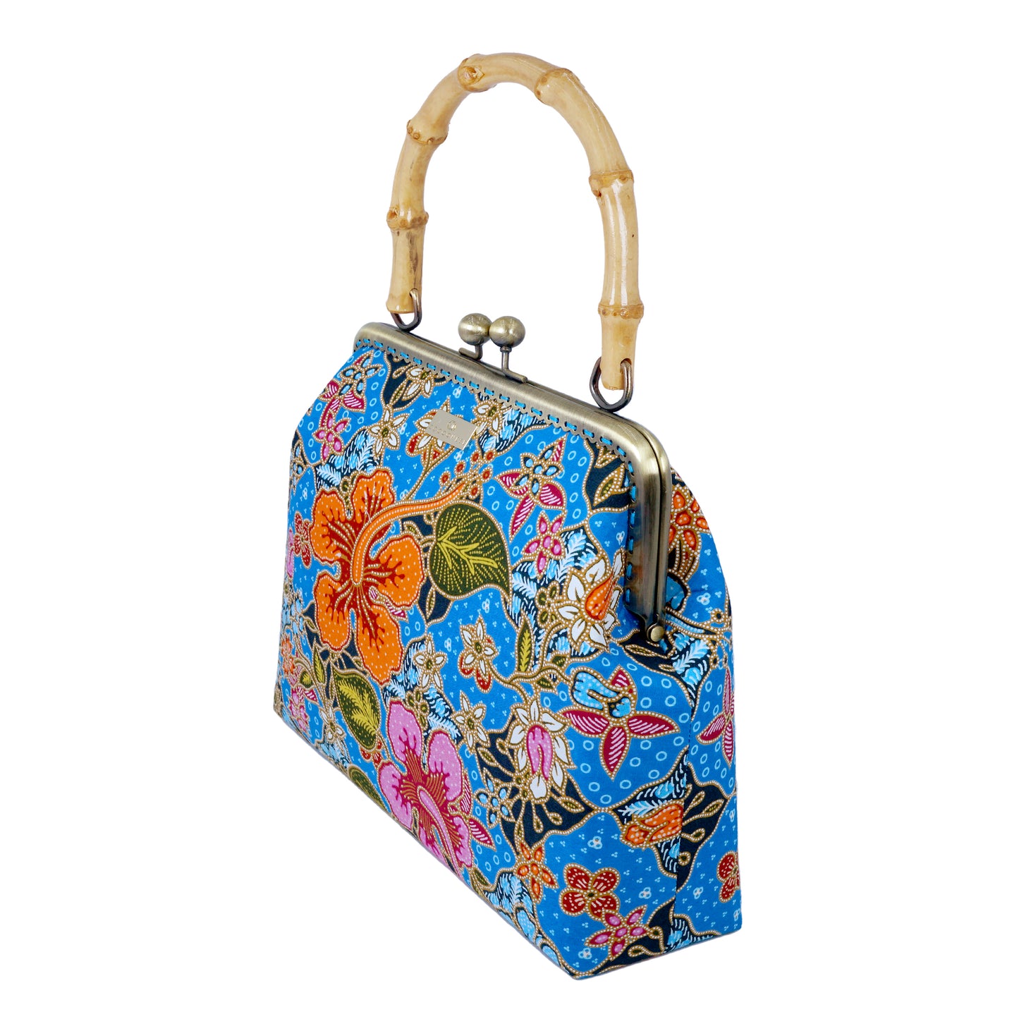 Bamboo Top Handle Bag- (BL)