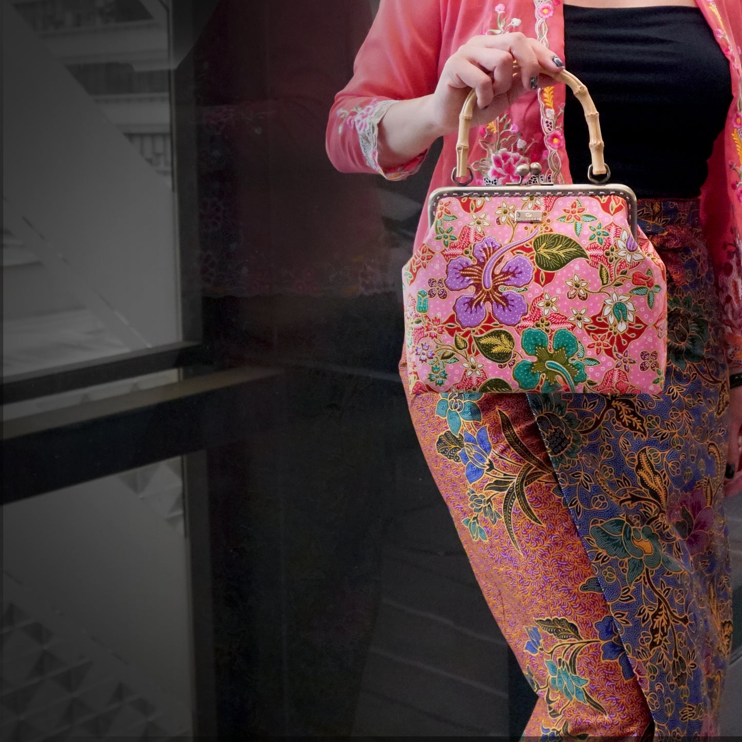 Bamboo Top Handle Bag - (PK)