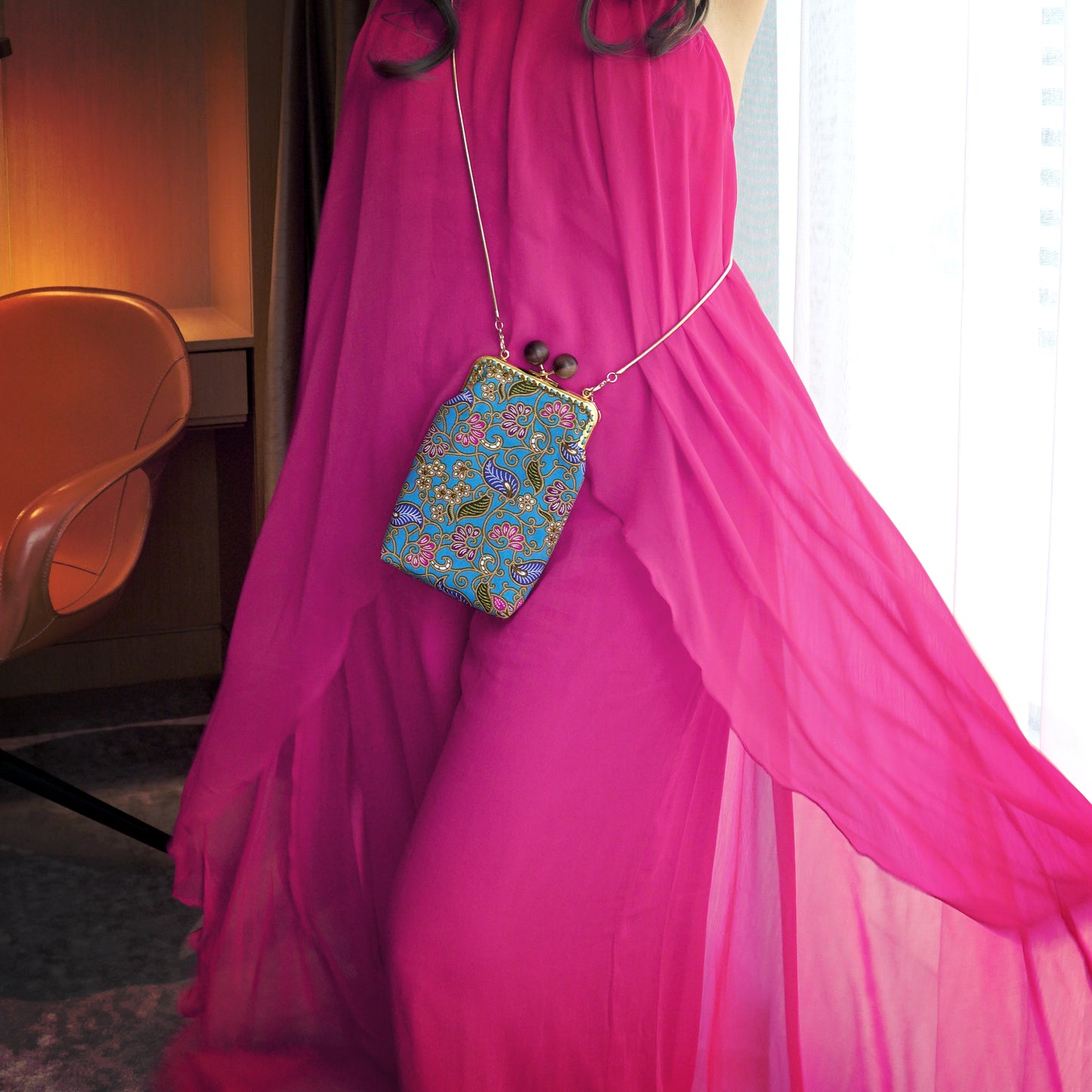 Cell Phone Purse - Hibiscus(BL)