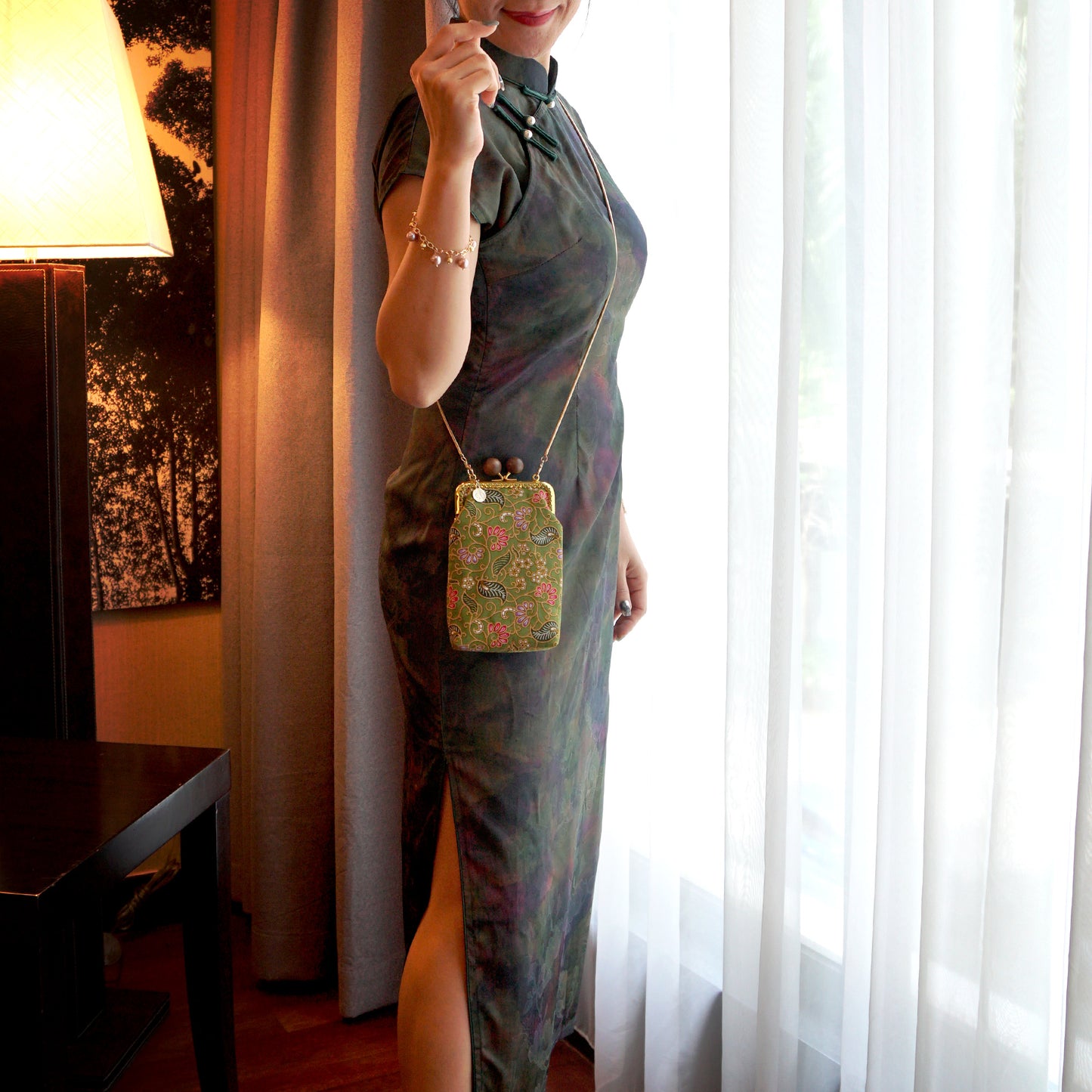 Cell Phone Purse - Hibiscus(GN)