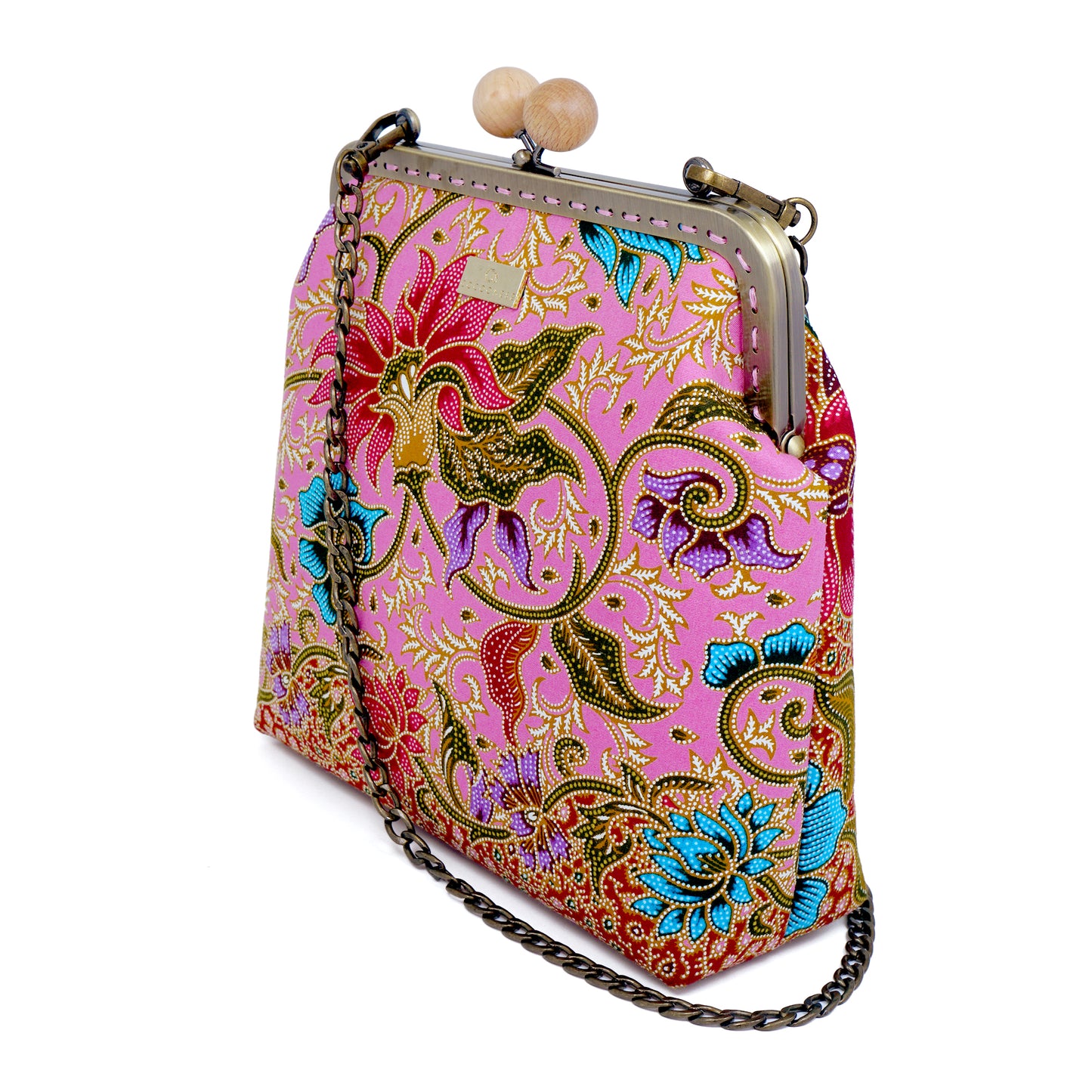 Clasp Sling With Wooden Ball - Pink Trumpet