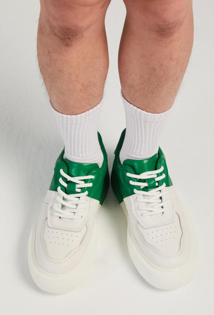 FERGIE DUAL COLOUR LEATHER SNEAKER