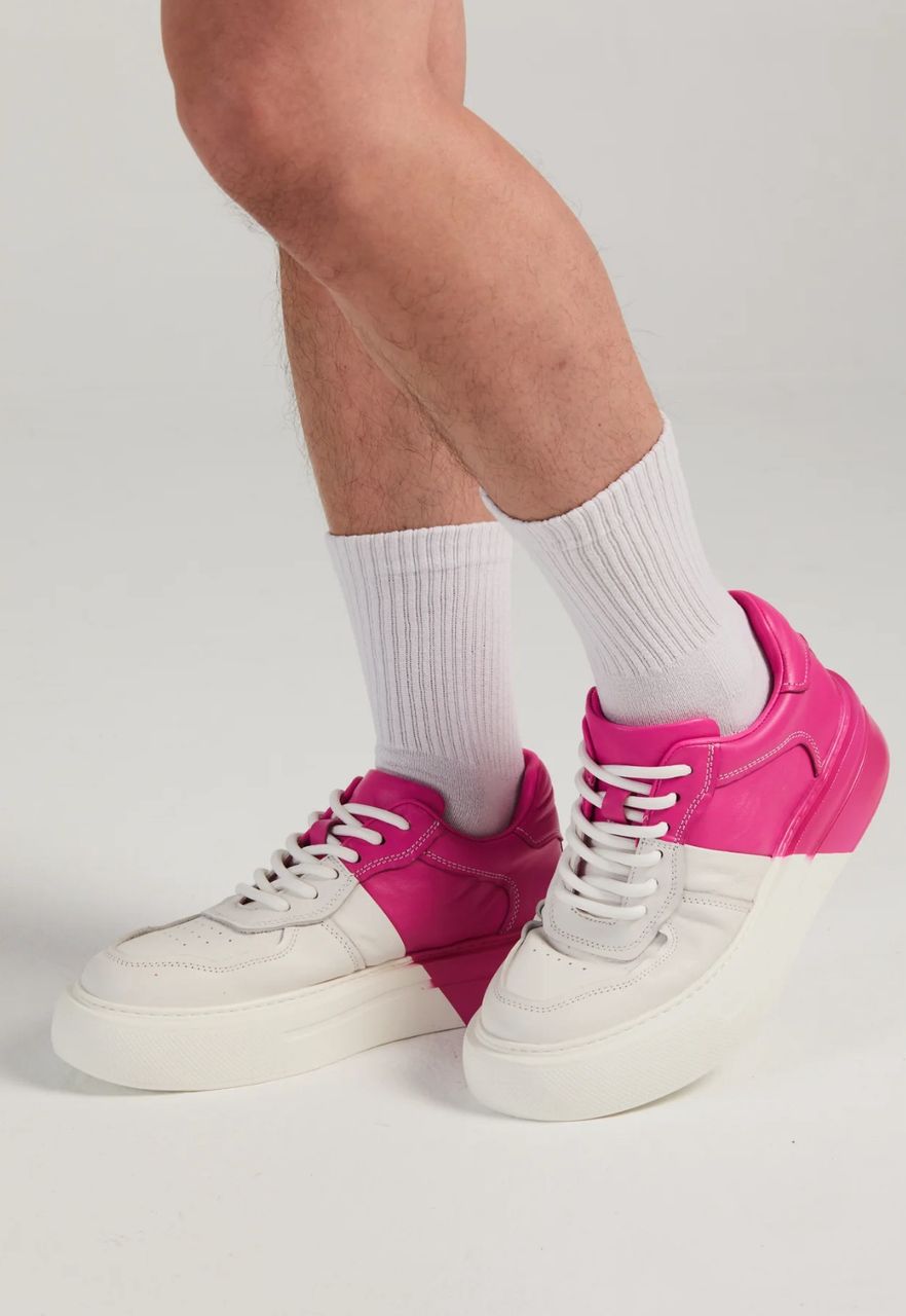 FERGIE DUAL COLOUR LEATHER SNEAKER