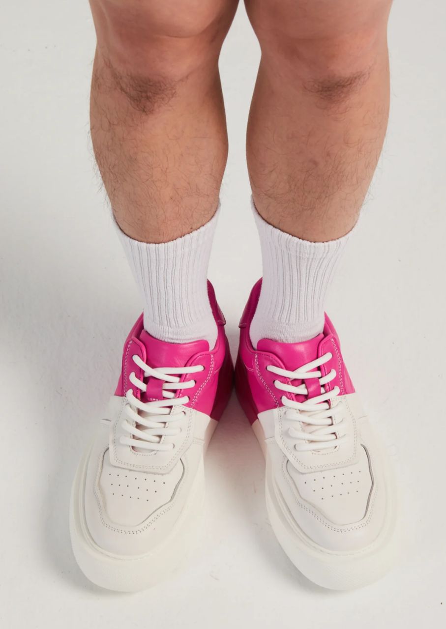 FERGIE DUAL COLOUR LEATHER SNEAKER