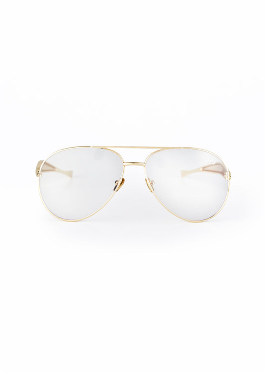 EDEL SUNGLASSES GOLD CLEAR