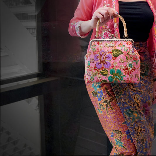 Bamboo Top Handle Bag - (PK)
