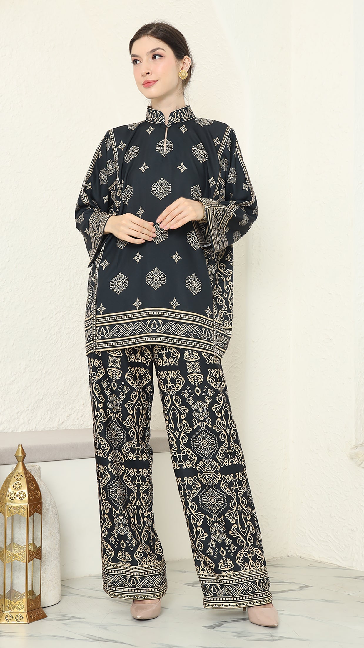 Black Gold Bali Pants Set