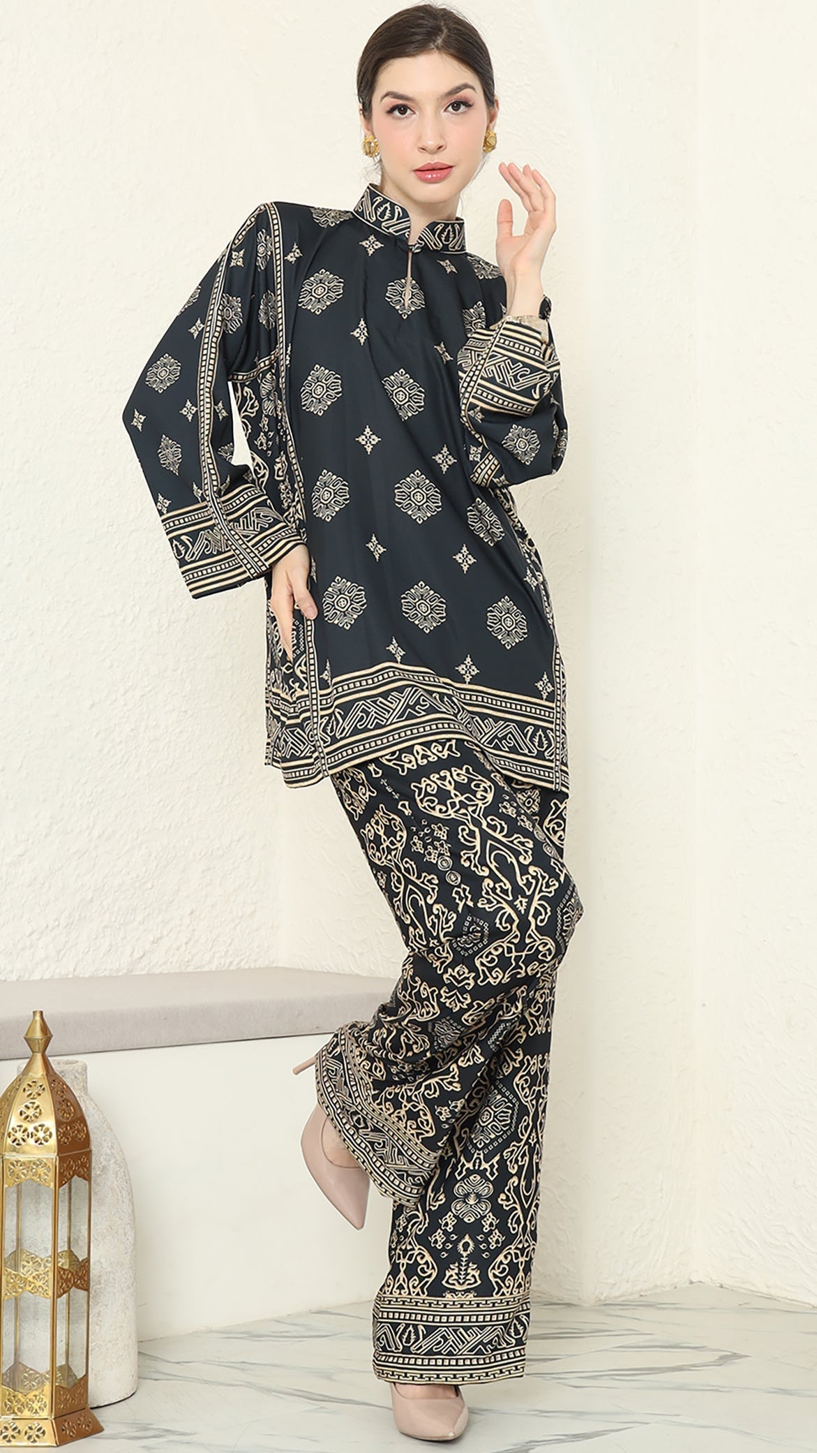 Black Gold Bali Pants Set