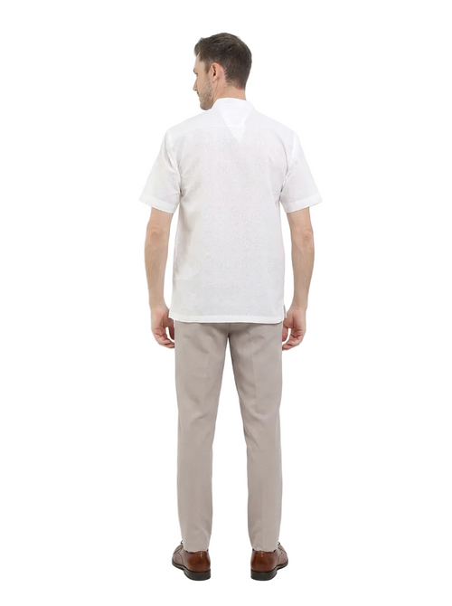Palewa White Long Short Sleeve Baju Koko