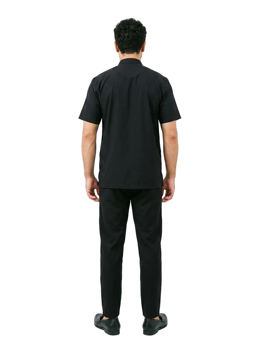 Sa’dan Tana Black Short Sleeve Baju Koko