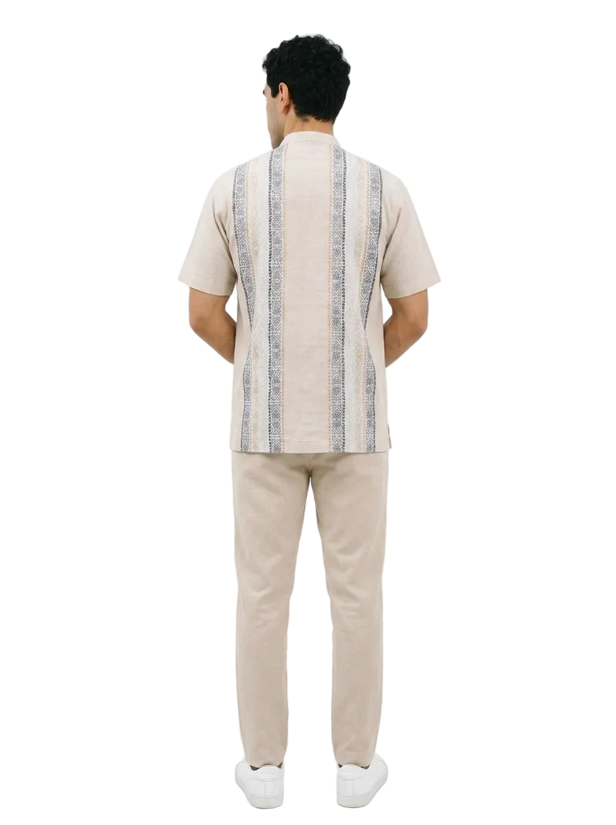 Cakrawangsa Cream Short Sleeve Baju Koko