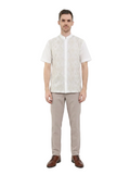 Palewa White Long Short Sleeve Baju Koko