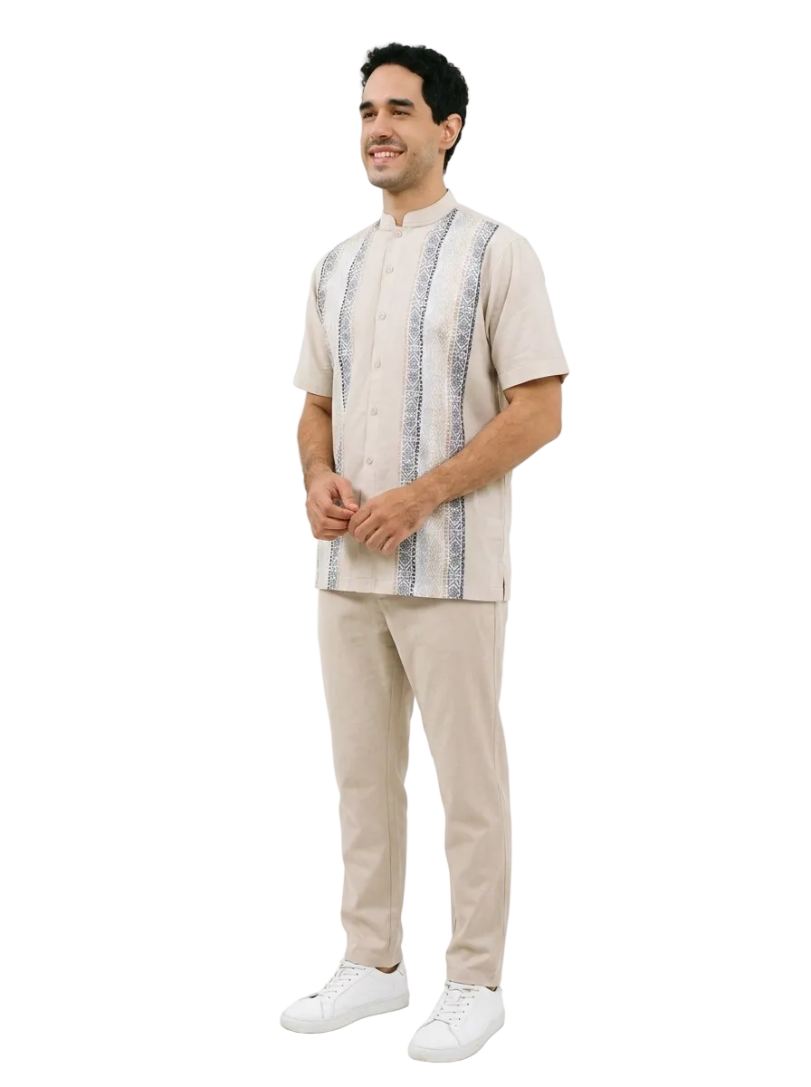 Cakrawangsa Cream Short Sleeve Baju Koko