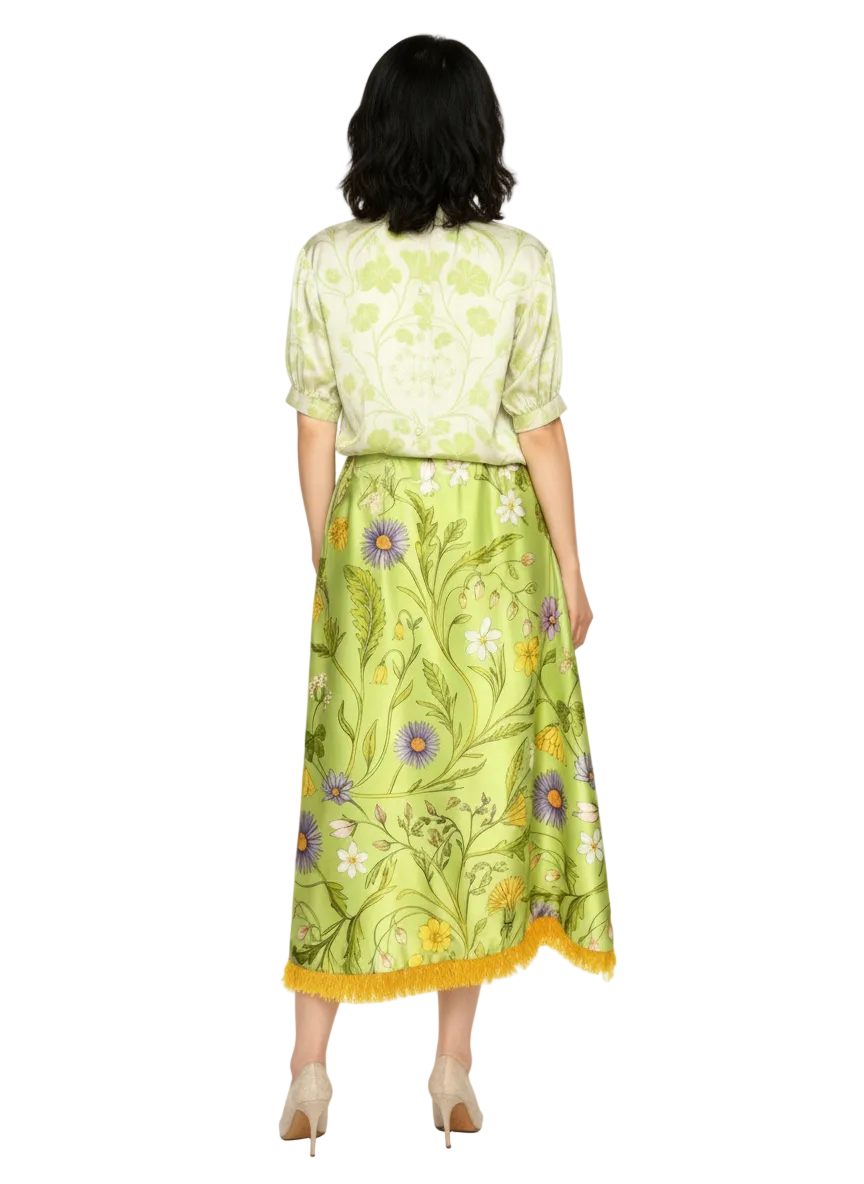 Lunar 26 Green Flower Skirt