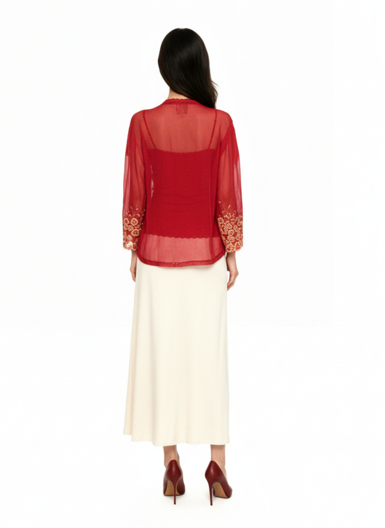 Set Kebaya Camsole Embroidery Bunga
