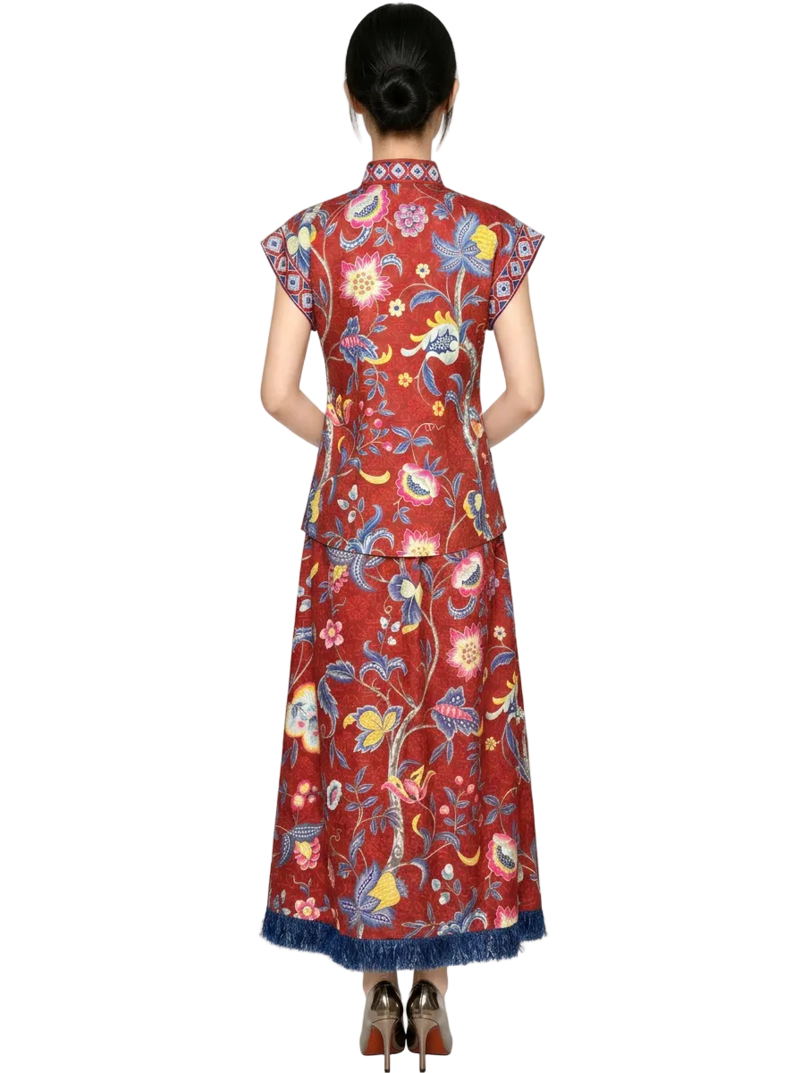 Lunar 26 Red Flower Skirt