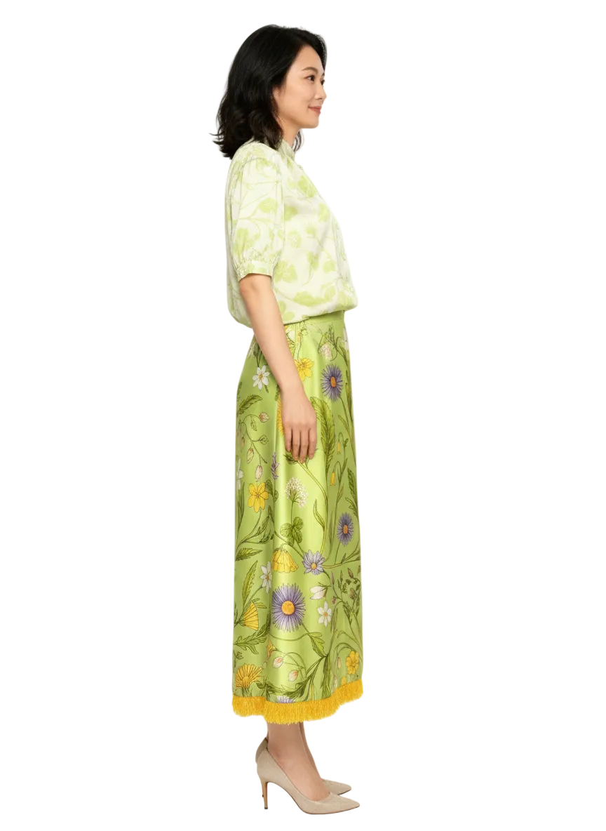 Lunar 26 Green Flower Skirt