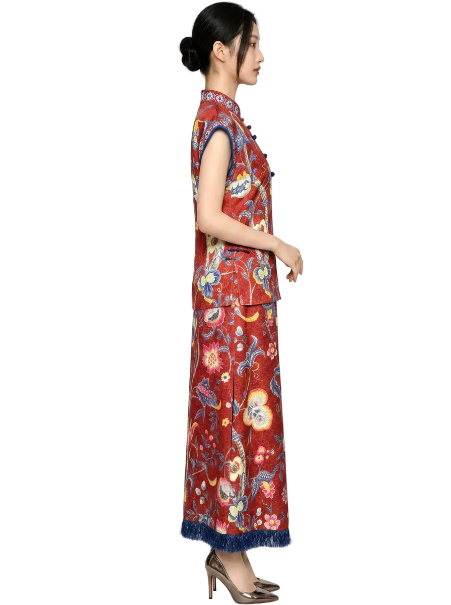 Lunar 26 Red Flower Skirt