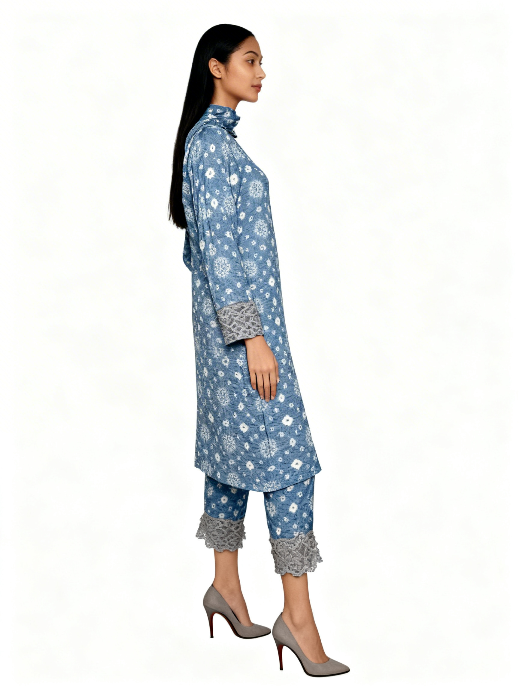 Tunik and Pants Set Embroidery Motif Mega Mendung