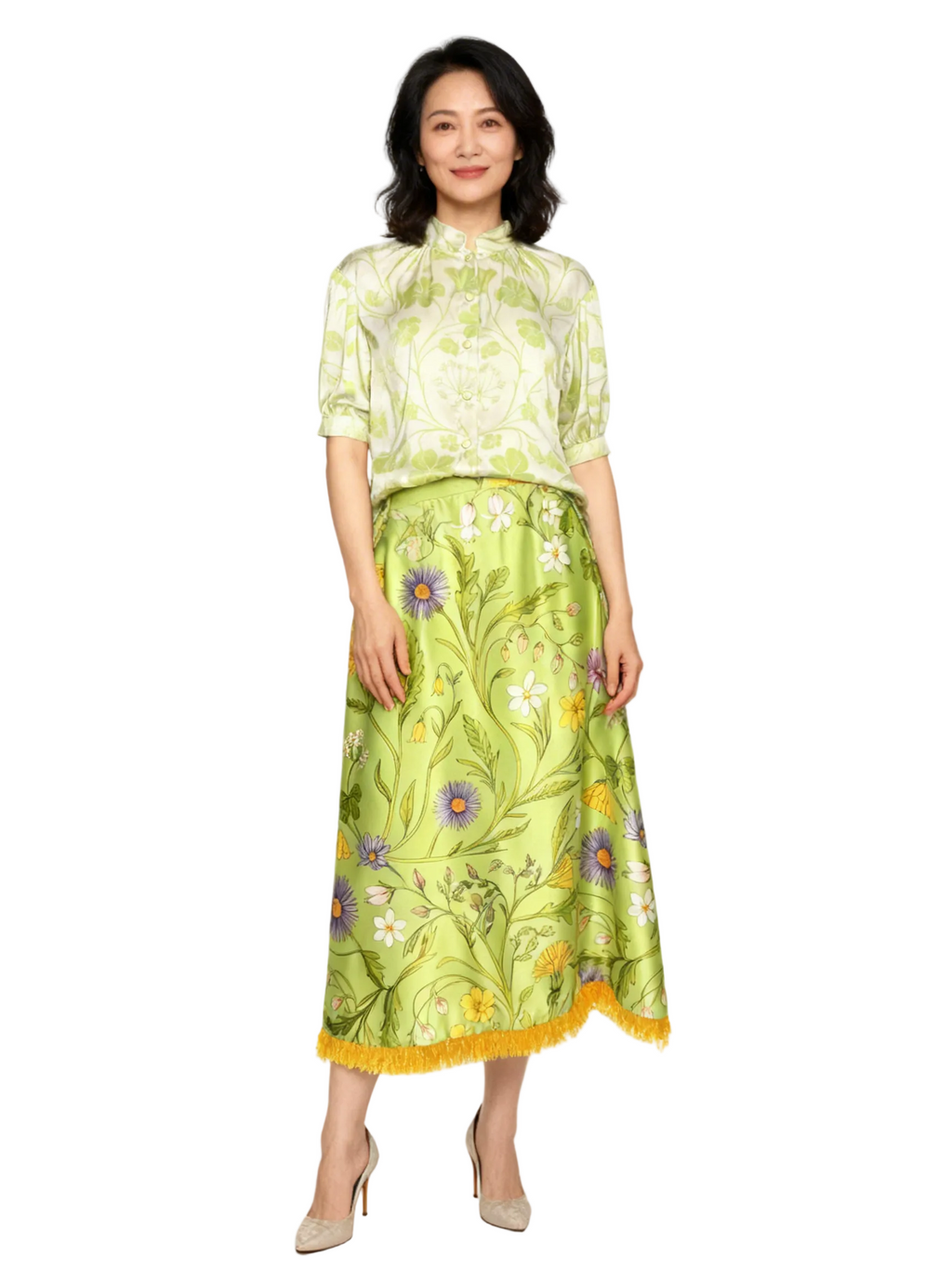 Lunar 26 Green Flower Skirt