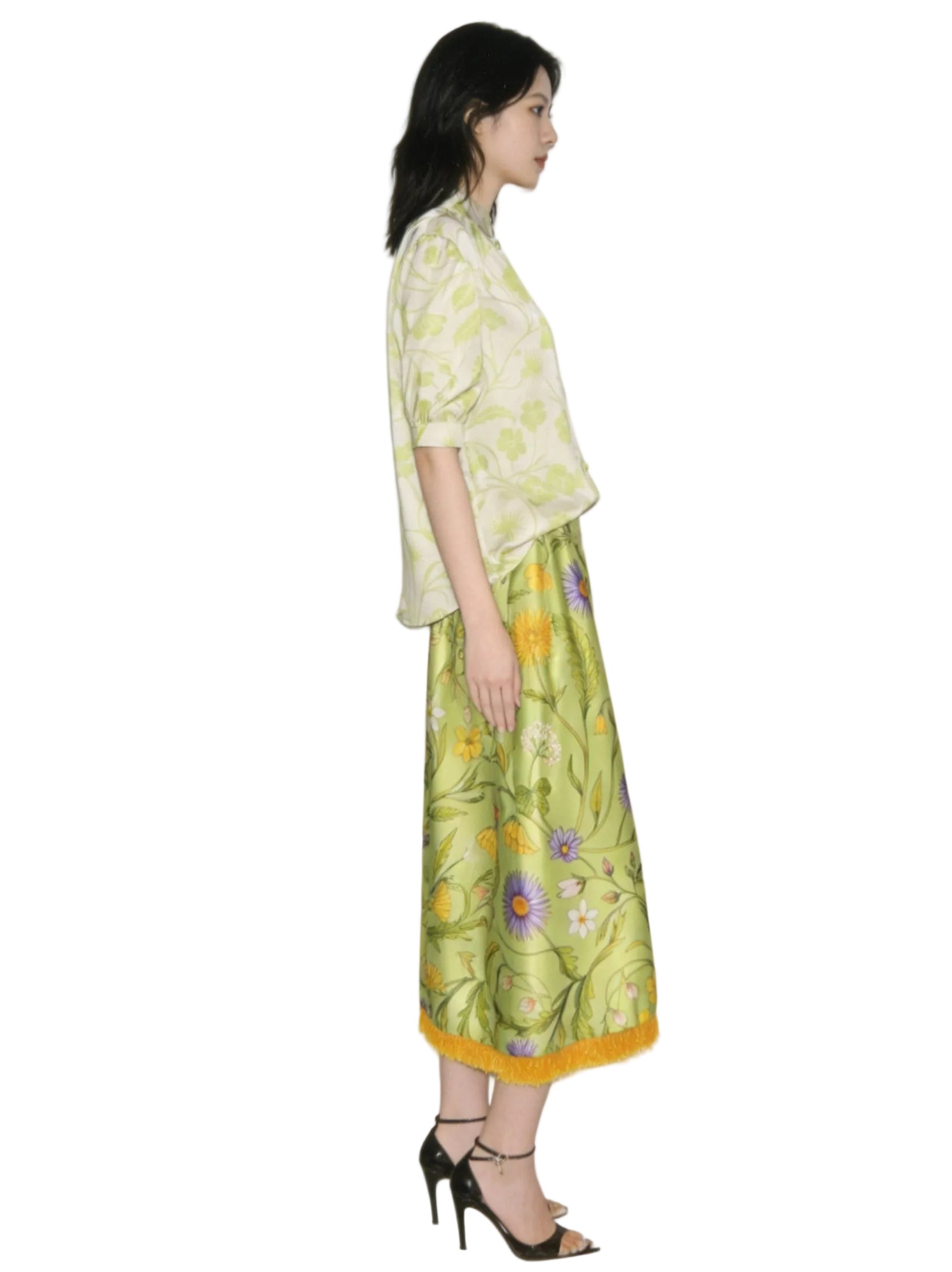 Lunar 26 Green Flower Skirt
