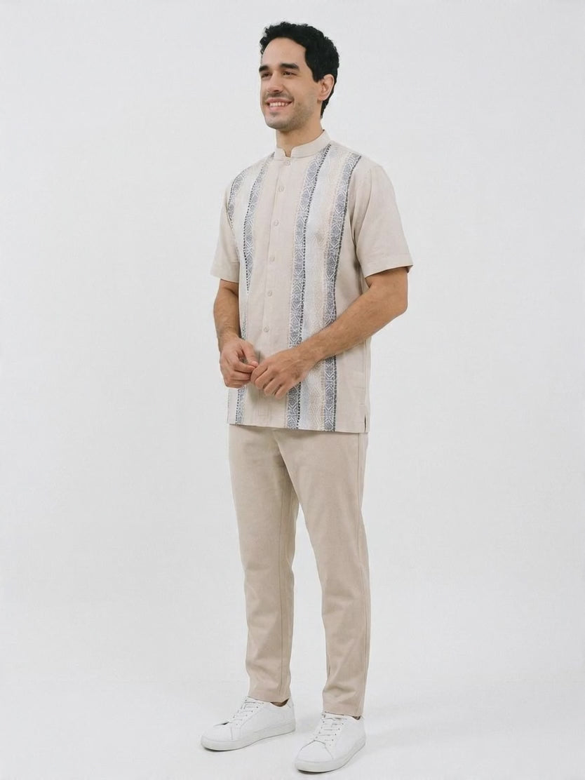Cakrawangsa Cream Short Sleeve Baju Koko