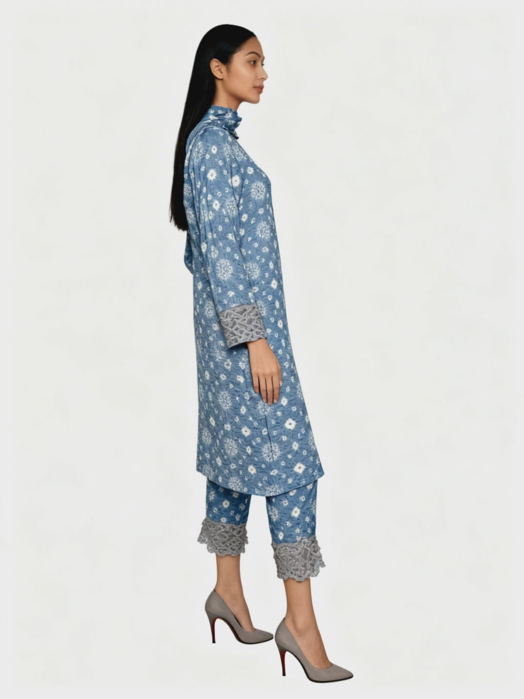 Tunik and Pants Set Embroidery Motif Mega Mendung