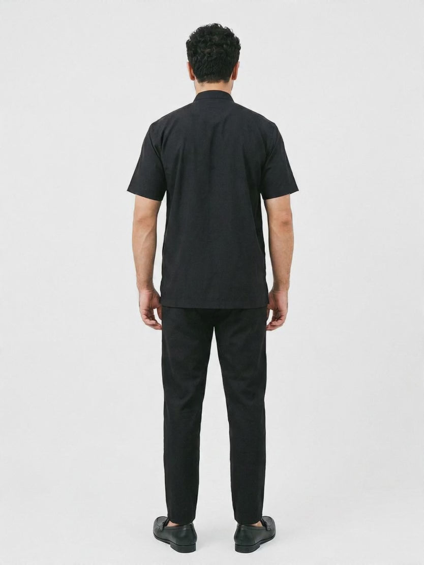 Sa’dan Tana Black Short Sleeve Baju Koko